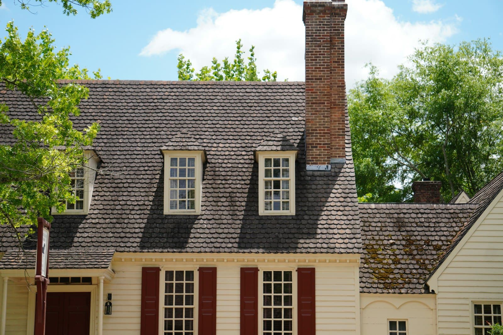 A house with a completed roof