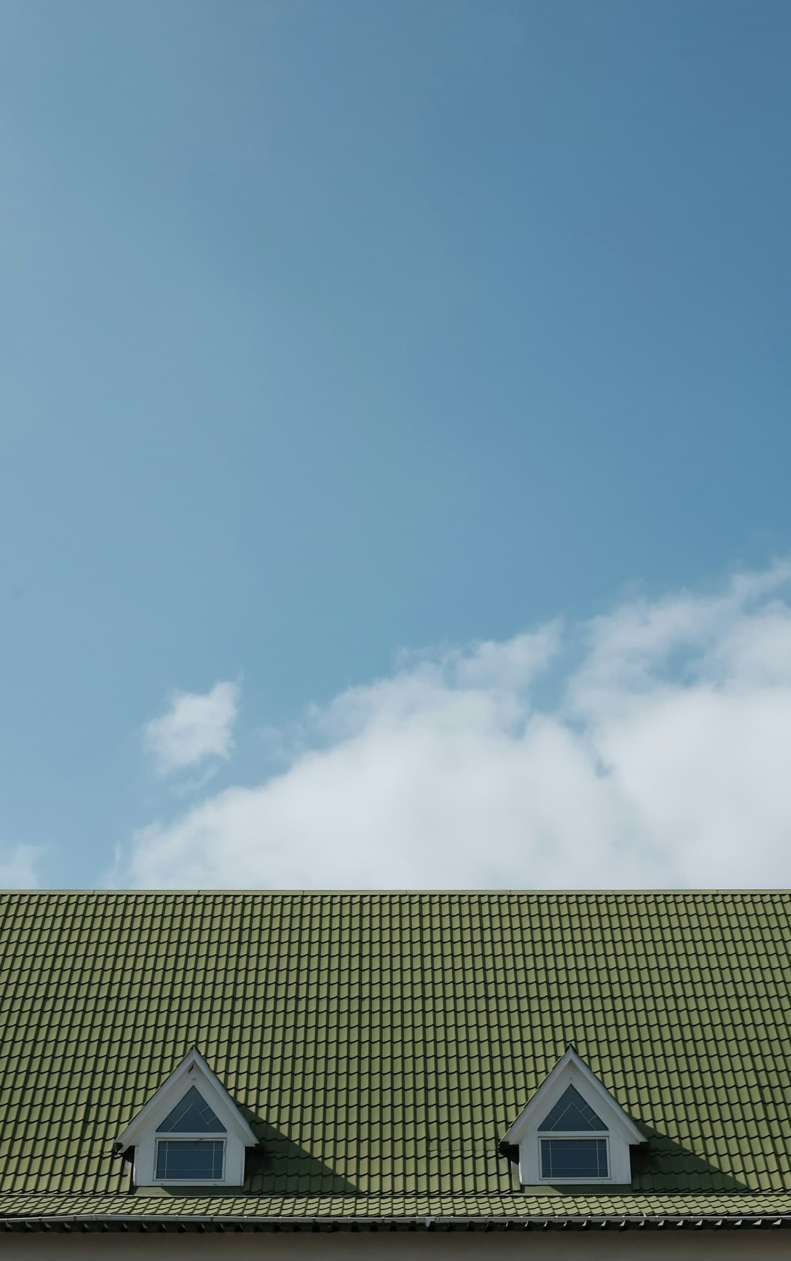 A completed residential roof