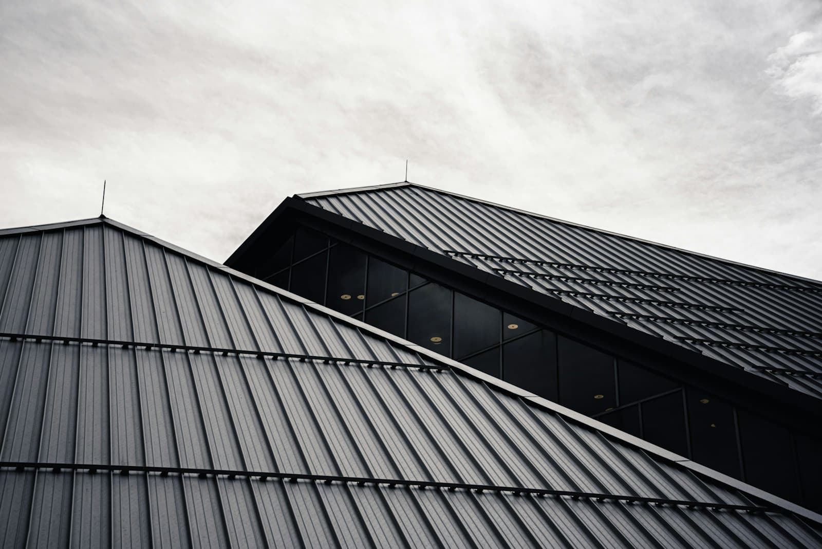 A finished residential roof