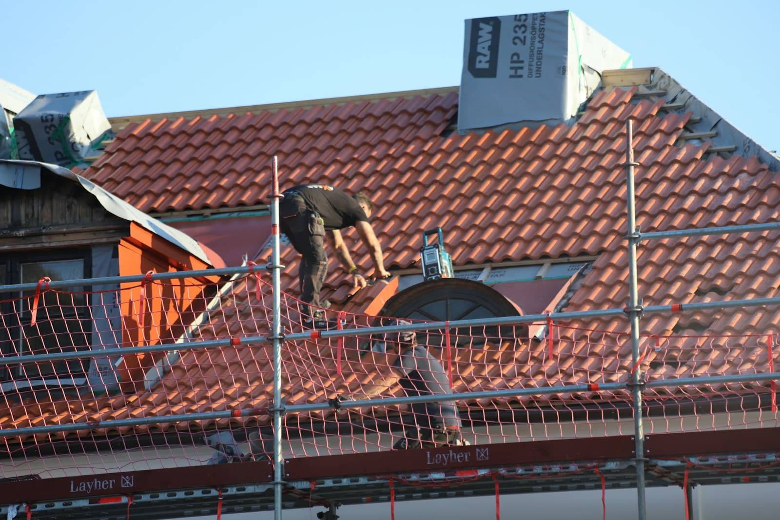 Roof work in progress